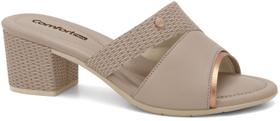 Tamanco Feminino ComfortFlex Conforto Casual Salto Bloco Médio Ref: 24-50401