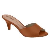 Tamanco Feminino Conforto Salto Baixo Beira Rio 83081438 Cor:CamelTamanho:34