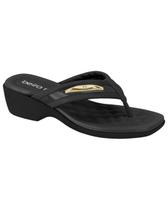 Tamanco feminino de dedo com salto anabela médio