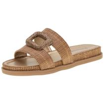 Tamanco feminino flat via marte 23-19711-52 - camel