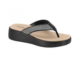 Tamanco Feminino Flatform Conforto Estilo Brilho 7189.105.18462