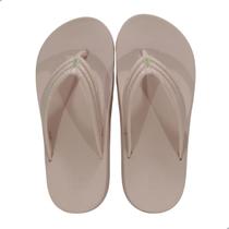 Tamanco Feminino Flatform de dedo Nude Zaxy Easy