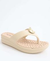 Tamanco Feminino Flatform Tiras Modare Off White-18249