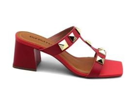 Tamanco Feminino Infinitus 34224 Couro Vermelho