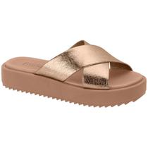 Tamanco Feminino Metalizado Flatform Moleca - 5489103