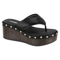 Tamanco Feminino Moleca Salto Plataforma Tratorado Tachas Original - Tamanco Feminino Moleca Salto Plataforma Tratorado Tachas Original -