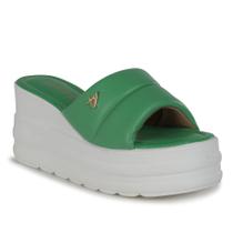 Tamanco Feminino Palmilha Soft Tiras Comfy Verde