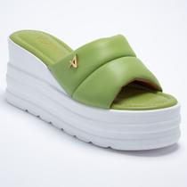 Tamanco Feminino Palmilha Soft Tiras Comfy- Verde