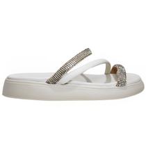Tamanco Feminino Papete Casual Dia a Dia com Tiras em Strass Conforto Moleca 5469.121