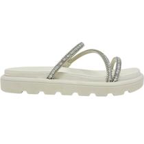 Tamanco Feminino Papete Casual Dia a Dia Passeio Trabalho FlatForm com Strass Vizzano 6459.118