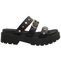 Tamanco Feminino Papete Casual Dia a Dia Trabalho Passeio Solado Flatform Tratorado Conforto Vizzano 6499.118 Tamanco Feminino Papete Casual Dia a Dia Trabalho Passeio Solado Flatform Tratorado Conforto Vizzano 6499.118