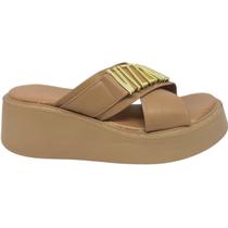 Tamanco Feminino Papete Slide Casual Dia a Dia Passeio Trabalho Flat Form Conforto Vizzano 6525.111