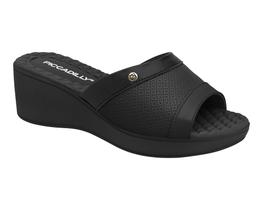 Tamanco feminino piccadilly 540404 salto anabela 5 cm entrada livre