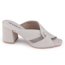 Tamanco Feminino Piccadilly 626030 bloco off white Stretch