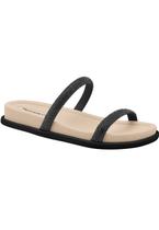 Tamanco Feminino Piccadilly Chinelo Brilho Slide 477007 Preto