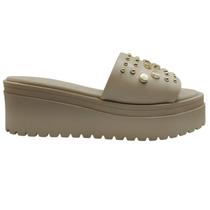 Tamanco feminino ramarim 2445207 tratorado flatform anatomico