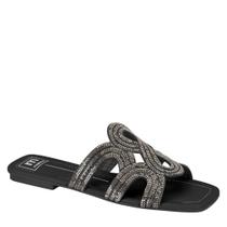 Tamanco Feminino Rasteirinha Brilho Casual Moleca 5462.133