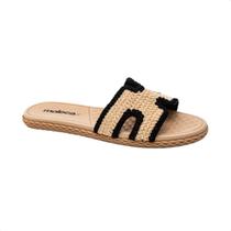 Tamanco Feminino Rasteiro Moleca Preto E Bege Tamanco Feminino Rasteiro Moleca Preto E Bege