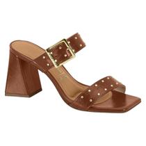 Tamanco feminino salto bloco com tachas vizzano 6464.126