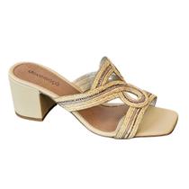 Tamanco feminino salto bloco doce maça - e209stb -