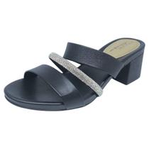 Tamanco Feminino Salto Bloco Médio Conforto Strass Modare Tamanco Feminino Salto Bloco Médio Conforto Strass Modare