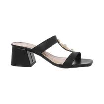 Tamanco Feminino Salto Grosso Bloco Médio Social Casual Moda