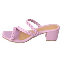 Tamanco Feminino Sandália TRANCA Trancado Saltinho