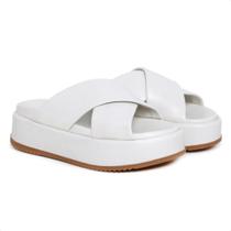 Tamanco Feminino Slide FlatForm Salto Baixo Plataforma AnaBela Salto Reto Leve Macio Confortável Moda Blogueira 2024