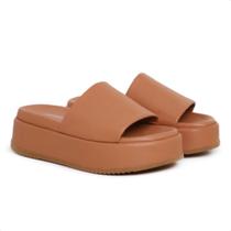 Tamanco Feminino Slide FlatForm Salto Baixo Plataforma AnaBela Salto Reto Leve Macio Confortável Moda Blogueira 2024