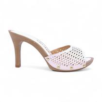 Tamanco Feminino Tchocco Salto Alto Com Hotfix