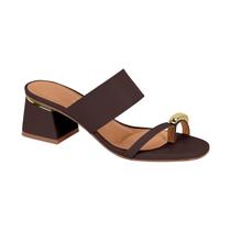 Tamanco Feminino Vizzano Salto Bloco Médio Tira Dedo Dourado Tamanco Feminino Vizzano Salto Bloco Médio Tira Dedo Dourado