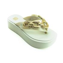 Tamanco Feminino Zaxy Chain - Off White