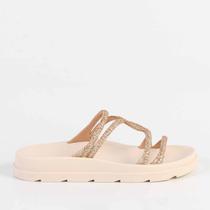 Tamanco Flatform Bright Zaxy 19170 Dourado