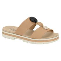 Tamanco Flatform Feminino Conforto Tratorado Modare- Nude