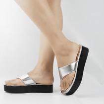 Tamanco Flatform Metalizado