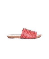 Tamanco Flatform Orcade Tramado Couro Coral Tamanco Flatform Orcade Tramado Couro Coral