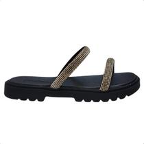 Tamanco Infantil Molekinha Duas Tiras Com Strass Cristal