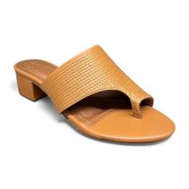 Tamanco Jasmine Valentina Flats 453005 Salto Bloco Baixo 4cm