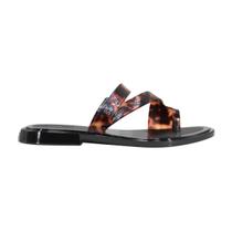 Tamanco Melissa Cassie Slide Preto/Vidro/Tartaruga Tamanco Melissa Cassie Slide Preto/Vidro/Tartaruga