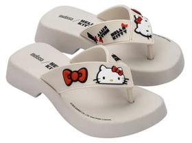 Tamanco melissa feminino flatform + hello kitty 37992 bege * original - Tamanco melissa feminino flatform + hello kitty 37992 bege * original -