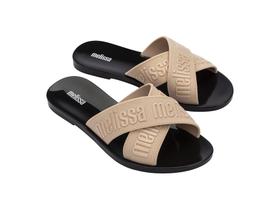 Tamanco Melissa M-Lover Slide Adulto Bege/Preto