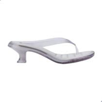 Tamanco Melissa Thong Kitten Heel Adulto Vidro Branco Tamanco Melissa Thong Kitten Heel Adulto Vidro Branco