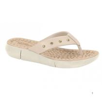 Tamanco Modare Anabela Strass Conforto Casual Feminino Creme