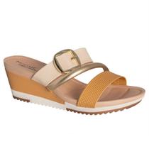 Tamanco Modare Casual Tiras Frontais Fivela Feminino Nude Creme