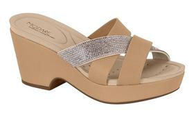 Tamanco Modare Ortopédico Plataforma Meiapata Strass Anabela Tamanco Modare Ortopédico Plataforma Meiapata Strass Anabela