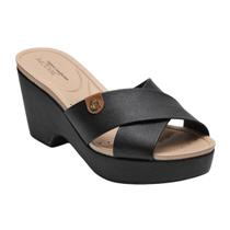 Tamanco Modare Salto Meia Pata Conforto Feminino Preto