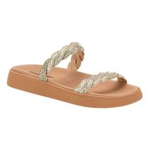 Tamanco Moleca Anatômica Tiras Brilhantes Feminino Nude Tamanco Moleca Anatômica Tiras Brilhantes Feminino Nude