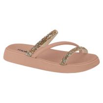 Tamanco moleca feminino flatform com strass 5469.121.25420