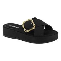 Tamanco Moleca Feminino Flatform Plataforma Original Cor:CremeTamanho:39