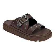 Tamanco Moleca Papete Fivela 5504.103 Marrom Chocolate